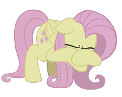 Size: 1280x1016 | Tagged: safe, artist:benpictures1, imported from derpibooru, fluttershy, pegasus, pony, my little pony: the movie, covering eyes, crouching, cute, ears back, eyes closed, female, floppy ears, inkscape, mare, scared, shyabetes, simple background, solo, transparent background, vector