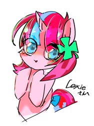 Size: 768x1024 | Tagged: safe, artist:pnpn_721, imported from derpibooru, oc, oc only, pony, unicorn, female, horn, looking at you, mare, simple background, solo, white background