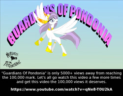 Size: 1280x1000 | Tagged: safe, artist:shawn keller, imported from derpibooru, oc, oc:athena (shawn keller), pegasus, pony, guardians of pondonia, margarita paranormal, solo, text, youtube link