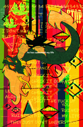 Size: 2941x4513 | Tagged: safe, artist:highrolleryt, imported from derpibooru, oc, oc only, dracony, dragon, hybrid, abstract background, solo