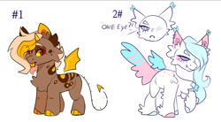 Size: 4000x2208 | Tagged: safe, artist:highrolleryt, imported from derpibooru, oc, oc only, bat pony, pony, bat pony oc, chest fluff, duo, floating wings, raised hoof, simple background, smiling, white background, wings