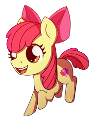 Size: 783x1020 | Tagged: safe, artist:foreverroseify, imported from ponybooru, apple bloom, earth pony, pony, crusaders of the lost mark, chibi, commission, female, filly, foal, simple background, solo, transparent background