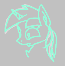 Size: 215x218 | Tagged: safe, lyra heartstrings, pony, unicorn, aggie.io, female, lowres, mare, open mouth, simple background, sketch