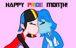 Size: 716x455 | Tagged: safe, artist:robertsonskywa1, imported from derpibooru, human, equestria girls, chromia, duo, duo female, eyes closed, female, lesbian, pride, pride month, rainbow, text, transformers, windblade