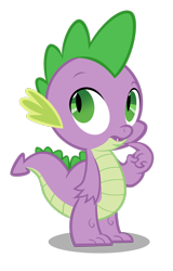 Size: 1961x3059 | Tagged: safe, artist:otfor2, imported from derpibooru, spike, dragon, it's about time, season 2, fangs, high res, male, shadow, simple background, solo, thinking, transparent background, vector