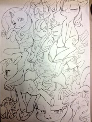 Size: 768x1024 | Tagged: safe, artist:aruurara, imported from derpibooru, rarity, pony, unicorn, blushing, female, mare, sketch, sketch dump, traditional art