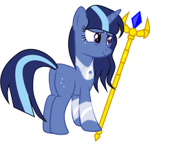 Size: 9981x8890 | Tagged: safe, artist:shootingstarsentry, imported from derpibooru, oc, oc only, oc:peacemaker, pony, unicorn, absurd resolution, base used, butt, female, horn, mare, plot, scepter, simple background, smiling, solo, transparent background, unicorn oc