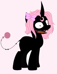 Size: 3657x4740 | Tagged: safe, artist:highrolleryt, imported from derpibooru, oc, oc only, pony, unicorn, bow, female, hair bow, horn, mare, smiling, solo, unicorn oc