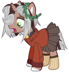 Size: 1920x1985 | Tagged: safe, artist:toffeelavender, imported from derpibooru, oc, oc only, pony, unicorn, base used, clothes, eyelashes, female, hair over one eye, horn, mare, simple background, skirt, socks, solo, transparent background, unicorn oc