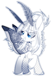 Size: 1001x1489 | Tagged: safe, artist:toffeelavender, imported from derpibooru, oc, oc only, moth, mothpony, original species, pony, base used, eyelashes, female, grin, looking back, mare, raised hoof, simple background, smiling, solo, transparent background