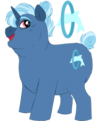 Size: 1586x1814 | Tagged: safe, artist:moonert, imported from derpibooru, oc, oc:boobly dophie, pony, unicorn, bhm, fat, horn, male, simple background, smiling, solo, stallion, starry eyes, transparent background, unicorn oc, wingding eyes