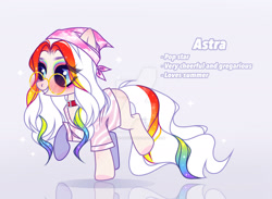 Size: 1920x1408 | Tagged: safe, artist:fenix-artist, imported from derpibooru, oc, oc only, earth pony, pony, clothes, collar, earth pony oc, eyelashes, female, glasses, grin, headscarf, mare, multicolored hair, rainbow hair, scarf, smiling