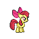 Size: 80x80 | Tagged: safe, artist:kevfin, imported from derpibooru, apple bloom, earth pony, pony, female, filly, foal, pixel art, simple background, solo, transparent background