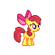Size: 80x80 | Tagged: safe, artist:kevfin, imported from derpibooru, apple bloom, earth pony, pony, female, filly, foal, pixel art, simple background, solo, transparent background