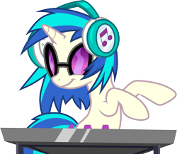 Size: 3446x3000 | Tagged: safe, artist:cloudy glow, imported from derpibooru, dj pon-3, vinyl scratch, slice of life (episode), headphones, simple background, solo, transparent background, vector