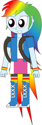 Size: 369x1101 | Tagged: safe, artist:rupahrusyaidi, imported from derpibooru, rainbow dash, human, equestria girls, clothes, cutie mark on clothes, flying, jetpack, simple background, solo, transparent background