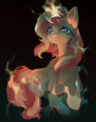 Size: 805x1024 | Tagged: artist needed, source needed, safe, imported from derpibooru, sunset shimmer, pony, unicorn, equestria girls, female, solo