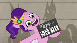 Size: 1366x768 | Tagged: safe, imported from derpibooru, pipp petals, pegasus, spoiler:g5, spoiler:my little pony: tell your tale, spoiler:tyts01e12, female, g5, mare, my little pony: tell your tale, numbers, solo, the game is ahoof