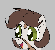 Size: 219x198 | Tagged: safe, artist:dotkwa, oc, oc only, oc:dotmare, pony, aggie.io, female, happy, lowres, mare, open mouth, simple background, smiling