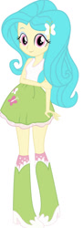 Size: 471x1293 | Tagged: safe, artist:thehumanboywonder, imported from derpibooru, fluttershy, human, equestria girls, boots, clothes, clothes swap, high heel boots, palette swap, recolor, shirt, shoes, simple background, skirt, socks, solo, white background