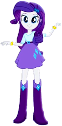 Size: 292x594 | Tagged: safe, artist:daniel10203040, imported from derpibooru, rarity, human, equestria girls, belt, boots, clothes, cute, high heel boots, raribetes, shirt, shoes, simple background, skirt, solo, transparent background