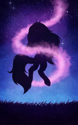 Size: 1024x1639 | Tagged: safe, artist:maneblue, imported from derpibooru, oc, oc only, earth pony, pony, earth pony oc, levitation, magic, night, outdoors, stars, telekinesis