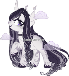 Size: 419x466 | Tagged: safe, artist:kawaiighetto, imported from derpibooru, oc, oc only, pony, unicorn, braid, choker, horn, raised hoof, simple background, solo, transparent background, unicorn oc