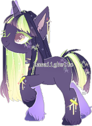 Size: 279x379 | Tagged: safe, artist:kawaiighetto, imported from derpibooru, oc, oc only, pony, unicorn, ethereal mane, horn, raised hoof, simple background, smiling, solo, starry mane, transparent background, unicorn oc