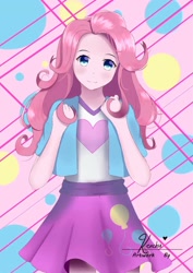 Size: 724x1024 | Tagged: safe, artist:kenchu14, imported from derpibooru, pinkie pie, human, equestria girls, anime style, female, solo