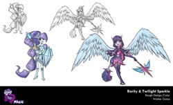 Size: 1100x667 | Tagged: safe, artist:walter gatus, imported from derpibooru, rarity, twilight sparkle, human, equestria girls, concept art