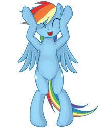 Size: 650x800 | Tagged: safe, artist:rainbow, imported from derpibooru, rainbow dash, pegasus, pony, animated, animated png, bipedal, caramelldansen, cute, dancing, dashabetes, female, loop, simple background, solo, transparent background