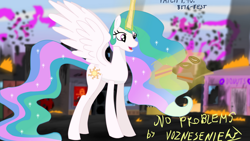 Size: 1280x720 | Tagged: safe, artist:fiveclassified, imported from derpibooru, princess celestia, alicorn, day, solo