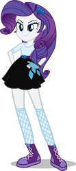 Size: 1631x3675 | Tagged: safe, artist:steampunksalutation, imported from derpibooru, rarity, equestria girls, alternate clothes, clothes, commission, converse, female, fingerless gloves, fishnets, gloves, shoes, simple background, skirt, smug, sneakers, solo, stockings, thigh highs, transparent background
