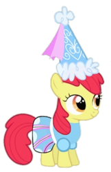 Size: 356x548 | Tagged: safe, artist:darlycatmake, edit, imported from derpibooru, vector edit, apple bloom, earth pony, pony, clothes, dress, froufrou glittery lacy outfit, happy, hat, hennin, looking at someone, looking up, princess, princess apple bloom, smiling, vector