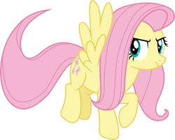 Size: 3726x3000 | Tagged: safe, artist:cloudy glow, imported from derpibooru, fluttershy, pegasus, pony, .ai available, angry, female, high res, looking at you, mare, simple background, solo, spread wings, transparent background, vector, wings