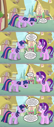 Size: 1136x2623 | Tagged: safe, artist:silverbuller, edit, edited screencap, imported from derpibooru, screencap, starlight glimmer, twilight sparkle, alicorn, pony, unicorn, abdominal bulge, bait and switch, belly, comic, dialogue, female, folded wings, food baby, grin, implied incest, implied infidelity, implied pregnancy, implied shining armor, implied shiningsparkle, implied shipping, implied straight, mare, nervous, nervous grin, not incest, screencap comic, smiling, stuffed, stuffed belly, sweat, sweatdrops, twilight sparkle (alicorn), wings