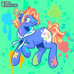 Size: 1440x1440 | Tagged: safe, artist:seasemissary, imported from derpibooru, oc, earth pony, pony, male, solo, stallion