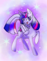 Size: 924x1200 | Tagged: safe, artist:stacy_165cut, imported from derpibooru, twilight sparkle, alicorn, pony, female, folded wings, horn, mare, raised hoof, solo, twilight sparkle (alicorn), wings