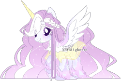 Size: 583x391 | Tagged: safe, artist:kawaiighetto, imported from derpibooru, oc, oc only, alicorn, pony, alicorn oc, clothes, eyelashes, female, horn, mare, simple background, smiling, solo, transparent background, wings