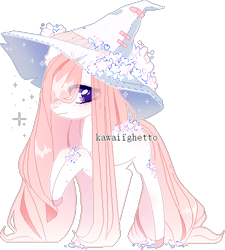 Size: 435x484 | Tagged: safe, artist:kawaiighetto, imported from derpibooru, oc, oc only, earth pony, pony, earth pony oc, eyelashes, female, hat, mare, raised hoof, simple background, smiling, solo, transparent background, witch hat