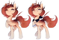 Size: 1280x859 | Tagged: safe, artist:dammmnation, imported from derpibooru, oc, oc only, pony, unicorn, duo, heterochromia, horn, raised hoof, simple background, smiling, transparent background, unicorn oc