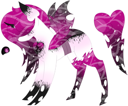 Size: 1600x1322 | Tagged: safe, artist:scourge707, imported from derpibooru, oc, oc only, changeling, hybrid, original species, pony, aqua equos, changeling aqua equos, closed species, purple changeling, simple background, solo, transparent background