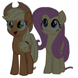 Size: 1280x1286 | Tagged: safe, artist:benpictures1, imported from derpibooru, applejack, fluttershy, earth pony, pegasus, my little pony: the movie, applejack's hat, appleshy, cowboy hat, cute, duo, duo female, female, hat, inkscape, jackabetes, lesbian, mare, shipping, shyabetes, simple background, transparent background, vector