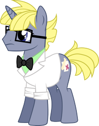 Size: 2096x2672 | Tagged: safe, artist:mint-light, artist:tmntmlp4ever2000, imported from derpibooru, oc, oc only, oc:dr. colthooves, pony, unicorn, base used, bowtie, glasses, male, simple background, solo, stallion, transparent background
