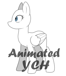 Size: 1300x1500 | Tagged: safe, artist:aakariu, imported from derpibooru, oc, oc only, pegasus, pony, animated, commission, gif, simple background, solo, white background, ych animation, your character here