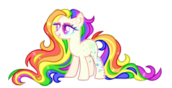 Size: 11319x5800 | Tagged: safe, artist:aurorakaufmann, derpibooru exclusive, imported from derpibooru, oc, oc only, oc:rebel pride, earth pony, pony, eyeshadow, female, grin, makeup, mare, markings, multicolored hair, pride month, rainbow hair, simple background, smiling, solo, transparent background