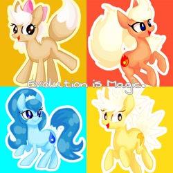 Size: 2048x2048 | Tagged: safe, artist:stacy_165cut, imported from derpibooru, oc, oc only, earth pony, eevee, flareon, pony, bow, female, hair bow, mare, outline, pokémon