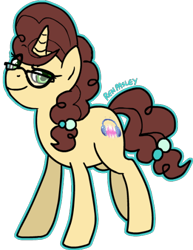 Size: 400x518 | Tagged: safe, artist:renjirra, imported from derpibooru, oc, oc only, oc:emerald, pony, unicorn, glasses, simple background, smiling, smirk, solo, transparent background