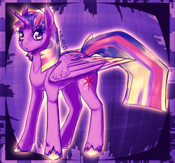 Size: 1782x1661 | Tagged: safe, artist:renjirra, imported from derpibooru, twilight sparkle, alicorn, pony, abstract background, solo, twilight sparkle (alicorn)