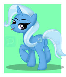 Size: 4408x5180 | Tagged: safe, artist:milkyboo898, imported from derpibooru, trixie, pony, unicorn, absurd resolution, butt, female, mare, obtrusive watermark, plot, solo, the great and powerful ass, tongue out, watermark